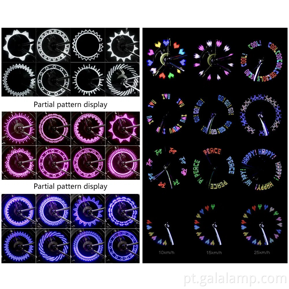 Luz da roda do núcleo da válvula de bicicleta de montanha para aviso de segurança